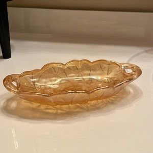 Oblong glass dish great on a bathroom counter
